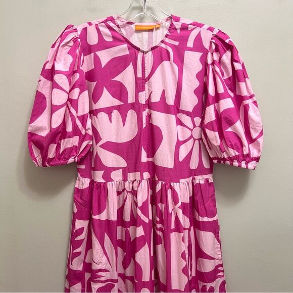 Oliphant Tuckernuck Munthe Puff Sleeve Maxi Dress in Twiggy Pink Floral Size XS - Picture 5 of 14